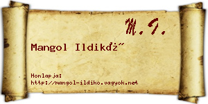 Mangol Ildikó névjegykártya