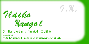 ildiko mangol business card
